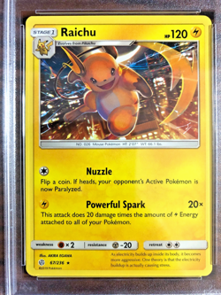 Raichu Regular Rare #67 - PSA MINT 9 - 2019 SM Cosmic Eclipse - Pokemon TCG - Image 5
