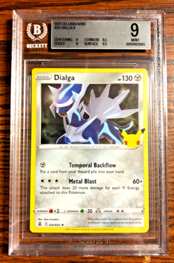 Dialga Holo Rare #020|BGS MINT 9|2021 SWSH Celebrations|Pokemon TCG|Stamped|25th - Image 1