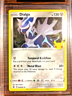 Dialga Holo Rare #020|BGS MINT 9|2021 SWSH Celebrations|Pokemon TCG|Stamped|25th - Image 2