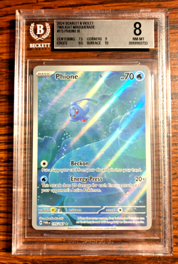 Phione Illustration Rare #175|BGS NM-MT 8|2024 Twilight Masquerade|Pokemon TCG - Image 1