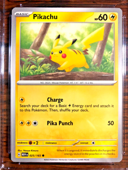 Pikachu Regular Common #025|CGC GEM MINT 10|Scarlet & Violet 151|Pokemon TCG - Image 2