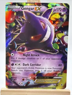 Pokemon TCG Gengar EX Ultra Rare XY - Phantom Forces 34/119 NM - Image 1