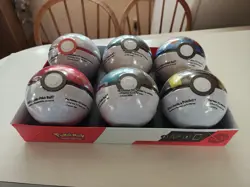 6 Sealed New Pokemon TCG PokeBall Tin with Box - Image 2