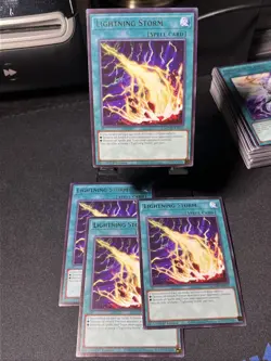 Yu-Gi-Oh! TCG 3x Lightning Storm MZMU-EN116 Rare 1st Edition NM - Image 1