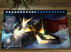 Digimon Duel Playmat CCG DTCG Mat Omegamon TCG Trading Card Game Mat With Zones - Image 1