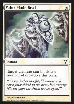 Valor Made Real - Light Play MTG Dissension - Image 1