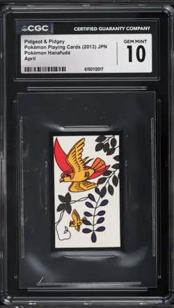 2013 Pokemon Japanese Playing Cards Hanafuda April Pidgeot Pidgey CGC 10 - Image 1