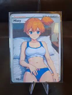 Misty | Full Art Custom Made Pokemon Waifu ACG Trainer Art Card - Image 1