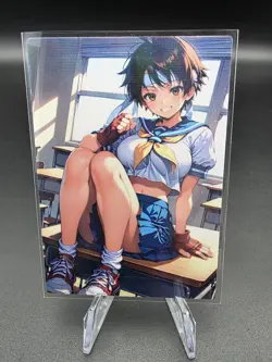 Sakura Kasugano Holographic Anime Collectible Trading Card - Image 1