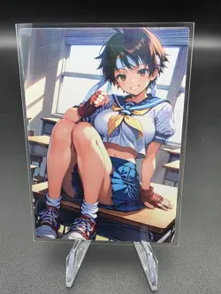 Sakura Kasugano Holographic Anime Collectible Trading Card - Image 2
