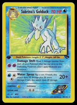 Pokemon Card - Sabrina's Golduck Gym Challenge 30/132 1st Edition Rare - Image 1