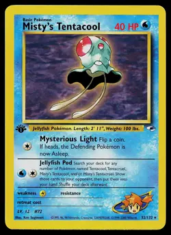 Pokemon Card - Misty's Tentacool 1st Edition Gym Heroes 32/132 Rare - Image 1