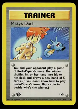 Pokemon Card - Misty's Duel Gym Heroes 123/132 1st Edition Common - Image 1