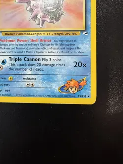 Pokemon Card - Misty's Cloyster Gym Heroes 29/132 Rare 1st Edition LP - Image 5