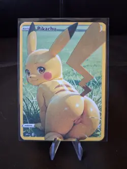 Pikachu | Full Art Custom Made Pokemon Waifu ACG Trainer Art Card - Image 2