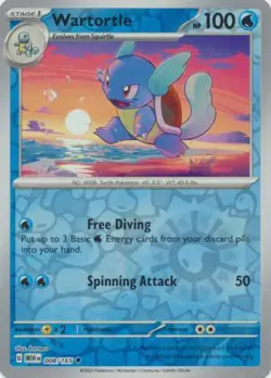 Wartortle 8/165 Reverse Holo | 151 | Pokemon Card - Image 1