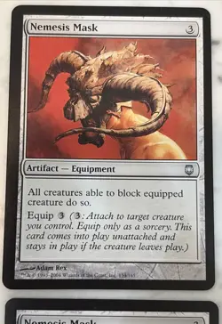 4 x Nemesis Mask MTG Darksteel Regular NM Magic The Gathering Set Of Four - Image 2