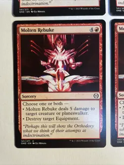 4x Mtg Phyrexia All Will Be One Molten Rebuke NM/M Magic The Gathering - Image 2