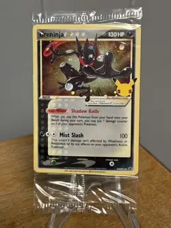 Greninja Gold Star SWSH144 Pokemon Celebrations Black Star Promo In Packaging - Image 1