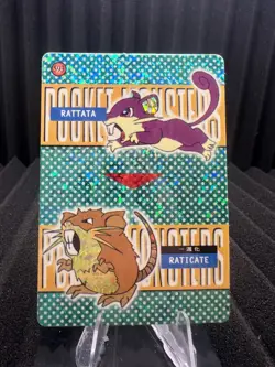 Rattata #593 - Vintage Pocket Monsters Vending Holo Prism 1999 - Pokemon - Image 1