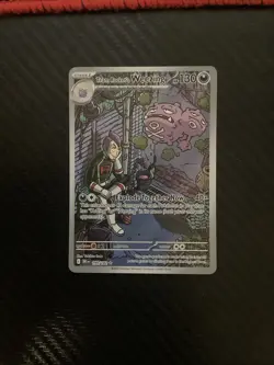 Team Rocket's Weezing 199/182 Illustration Rare Holo Destined Rivals Pokemon NM - Image 1