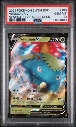 Pokemon Promo Venusaur V 100 PSA 10 - Image 1