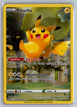 Pokemon Pikachu GG30/GG70 SWSH Crown Zenith Galarian Gallery Holo - Near Mint - Image 1