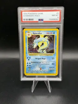 1999 POKEMON BASE SET UNLIMITED #6 GYARADOS-HOLO PSA 8 - Image 1