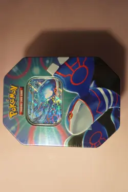 Pokemon TCG Azure Legends Tin Kyogre ex 2025 Metal Box Promo Foil Booster - Image 1