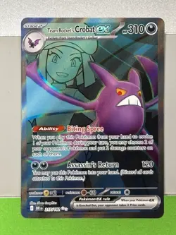Pokemon TCG Team Rockets Crobat EX Destined Rivals 217/182 Ultra Rare - Image 1