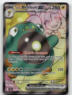 IONO'S BELLIBOLT EX 172/159 ULTRA RARE JOURNEY TOGETHER POKEMON NEAR MINT - Image 1