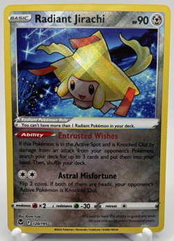 Pokemon TCG Radiant Jirachi SWSH: Silver Tempest 120/195 Holo Radiant Rare NM - Image 1