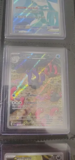 Pokemon Wugtrio Full Art Holo 224/091 SV: Paldean Fates Illustration Rare - Image 1