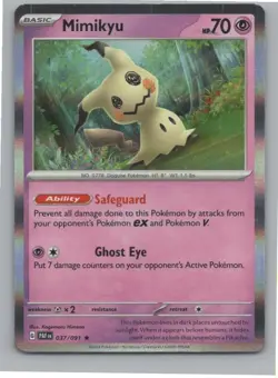 Mimikyu 037/091 SV: Paldean Fates Holo Pokemon TCG - Image 1