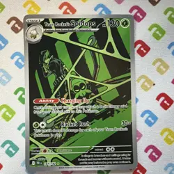 TCG Pokemon Team Rocket's Spidops 187/182 Destined Rivals Illustration Rare Hol… - Image 1