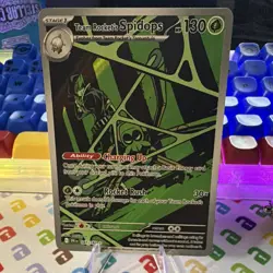 TCG Pokemon Team Rocket's Spidops 187/182 Destined Rivals Illustration Rare Hol… - Image 2
