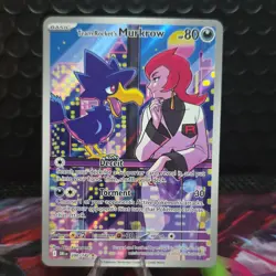 Pokemon Team Rocket's Murkrow 200/182 Sv10 Illustration Rare Holo English - Image 1