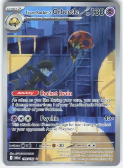 Team Rocket's Orbeetle Pokemon TCG SV10: Destined Rivals 198/182 NM - Image 1
