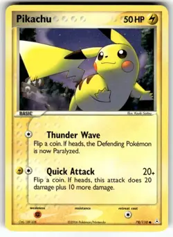 Pikachu 78/110 Common Holon Phantoms Pokemon Near Mint - Image 1