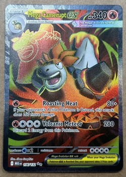 Mega Camerupt EX 156/132 Evolutions Secret Rare Full Art Holo HP 340 - Image 1