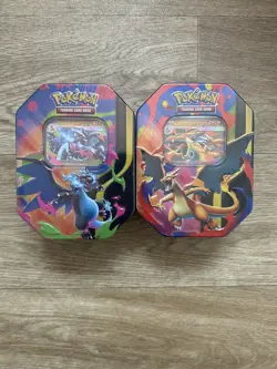 Pokemon - Mega Charizard X and Y EX Tin SET Phantasmal Flames - New & Sealed - Image 2