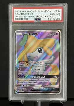Pokemon TCG Jirachi GX 079A/236 Alternate Art Holo GX PSA 10. Low Pop - Image 1