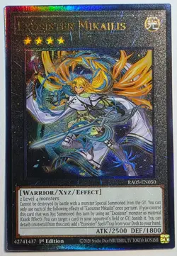 Yugioh Exosister Mikailis RA05-EN050 Ultimate Rare 1st Edition - Image 1