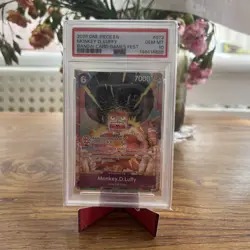 2025 ONE PIECE OP07-073 BANDAI CARD GAMES FEST 25-26 MONKEY D LUFFY PROMO PSA 10 - Image 1
