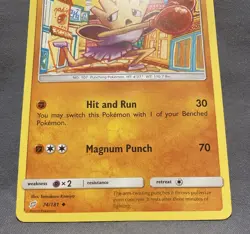 Hitmonchan 74/181 Team Up TeamUp Pokemon Card 2019 Tomokazu Komiya Non-Holo - Image 2