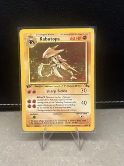Super Clean - First Edition Kabutops Holo 9/62 Fossil Pokemon Card Nm - Image 1