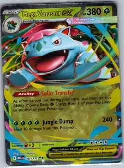 Mega Venusaur ex 003/132 ME01: Mega Evolution - Pokemon Card - NM - Image 1