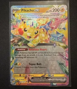 Pikachu ex 057/217 Holo NM Pokemon Card Ascended Heroes - Image 1