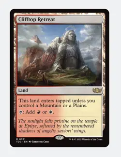 Clifftop Retreat | MTG Tarkir Dragonstorm (TDC) | Rare | Check Land | NEW NM - Image 1