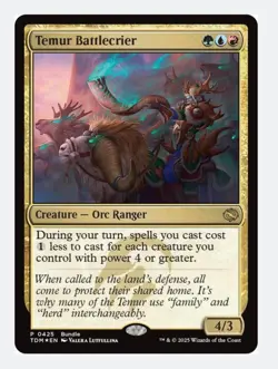 Temur Battlecrier (Promo Foil) | MTG Tarkir TDM | Orc Ranger Alt Art #425 | NM - Image 1